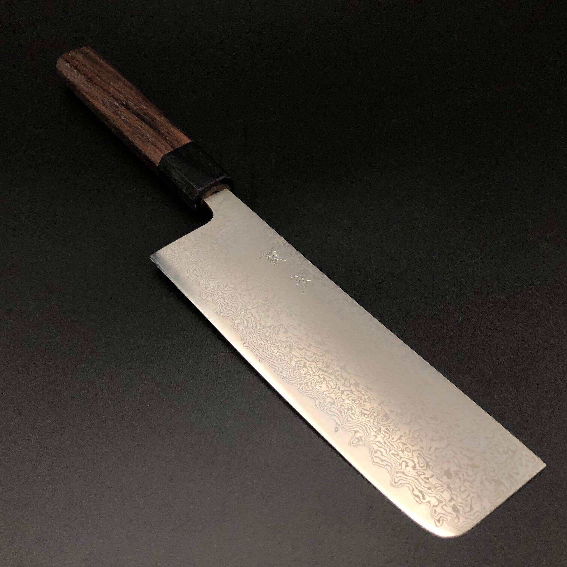 Stainless‐clad 165㎜ Nakiri SLDN Steel Damascus 69 layer Rosewood Handle ...